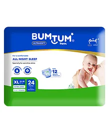 Bumtum Baby Pull Up Ultra Soft Diaper Pants Extra Large - 24 Pieces