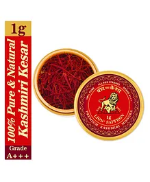 LION SAFFRON Grade A Plus Mongra Pure Kashmiri Kesar Saffron - 1 g