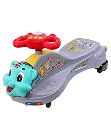 Toyshine Big Tiger Magic Car Ride on Toy No Batteries Gears or Pedals - Grey