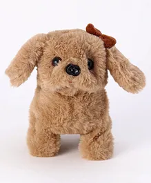 Aarohi Musical Dog Soft Toy Brown- Height 15 cm