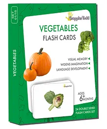 GrapplerTodd Vegetables Flash Cards Multicolor - 24 Pieces