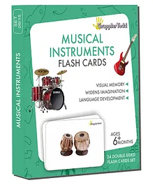 GrapplerTodd Musical Instruments Flash Cards Multicolor - 24 Pieces