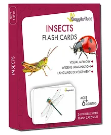 GrapplerTodd Insects Flash Cards Multicolor - 24 Pieces