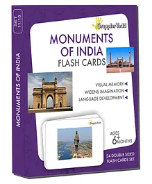 GrapplerTodd Monuments Of India Flash Cards Multicolor - 24 Pieces