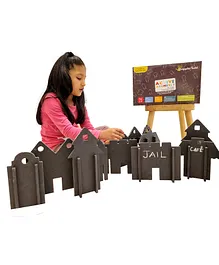 GrapplerTodd Active Architect Building Blocks Set Black - 24 Pieces