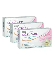 Kozicare Kojic Acid Vitamin E Arbutin Skin Lightening Soap Pack Of 3 - 75 gm Each