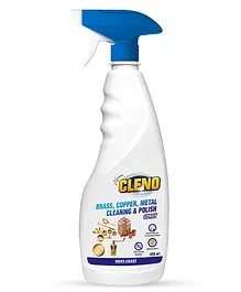 Cleno Heavy Duty Brass Copper Metal Cleaning & Polish Spray All Metal Objects At Your Home Chrome Copper Brass Bronze Nickel Eco Friendly - 450 ml