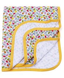 Ohms Terry Blanket Allover Print - Yellow