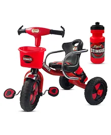Dash Kids Tricycle With Comfortable Seat Sipper Handle Bar & Storage Basket Red