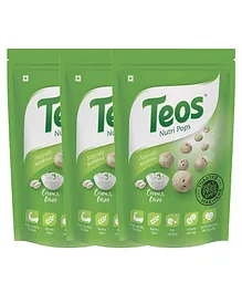 Teos Nutri Pops Roasted Makhana Cream & Onion Pack of 3 - 225 gm