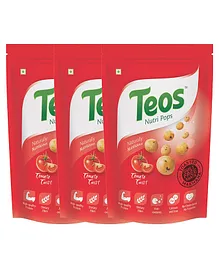 Teos Nutri Pops Roasted Makhana Tomato Twist Pack of 3 - 225 gm