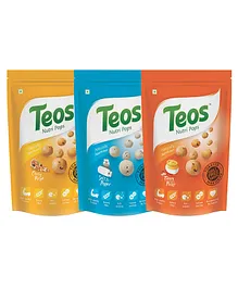 Teos Nutri Pops Roasted Makhana Cheesy Pizza Salt & Pepper & Tangy Pickle (3 x 75 gm)