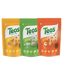 Teos Nutri Pops Roasted Makhana Cheesy Pizza Cream & Onion & Tangy Pickle 3 x 75 gm