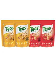 Teos Nutri Pops Roasted Makhana Snacks Cheesy Pizza & Tomato Twist 4 x 75 gm