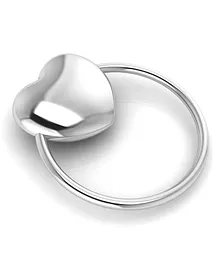 Krysaliis Sterling Silver Heart Ring Rattle - Silver