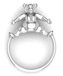 Krysaliis Sterling Silver Teddy Ring Rattle - Silver