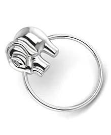 Krysaliis Sterling Silver Elephant Ring Rattle - Silver