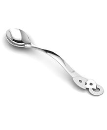 Krysaliis Sterling Silver Curved Handle Spoon With ABC - Silver