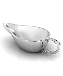 Krysaliis Sterling Silver Baby Feeder Flat Medicine Porringer With A Victorian Handle