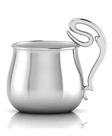 Krysaliis Sterling Silver Baby Cup With Curved Handle - Silver