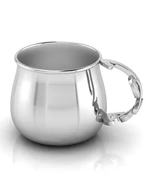 Krysaliis Sterling Silver Baby Cup With Curved 123 Handle - Silver