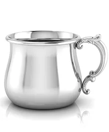Krysaliis Sterling Silver Baby Cup Bulge With Victorian Handle - Silver