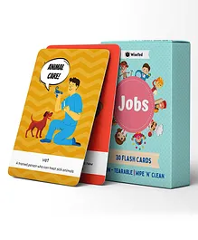 WiseTed Jobs Non Tearable Flash Cards - 30 Cards
