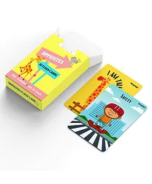 WiseTed Opposite Words Bright and Colourful Illustrative Flash Cards - 30 Cards