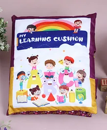 Keshav Creation Kids Learning Cushion Book - Purple