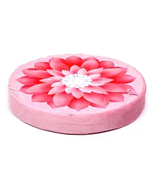 Keshav Creation Flower Round Cushion Toy - Pink