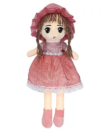 KiddyBuddy Beautiful Candy Doll With Round Hat Pink - Height 45 cm