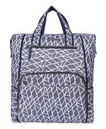 My Milestones Diaper Bag Backpack Suave Geometric Printed - Grey 