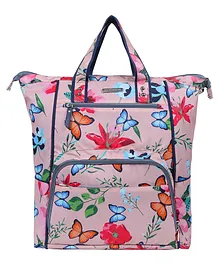 My Milestones Diaper Bag Suave Floral Print - Peach 