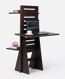 Birdy Portable Laptop Desk In Walnut Finish - Brown