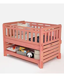 Birdy Baby Crib In Pink Finish - Pink