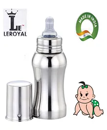 Leroyal Stainless Steel Baby Feeding Bottle Sliver - 220 ml