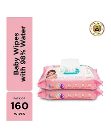 BabynU 98% Pure Water Baby Wipes - 160 Pieces
