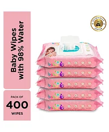 BabynU 98% Pure Water Baby Wipes - 400 Pieces