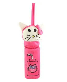 SS Impex Hello Cat Attractive Baby Feeding Bottle cover - Pink