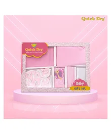 Quick Dry Baby Gift Set Pack of 7 - Pink 