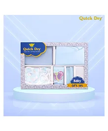 Quick Dry Baby Gift Set Pack of 7  - Blue 