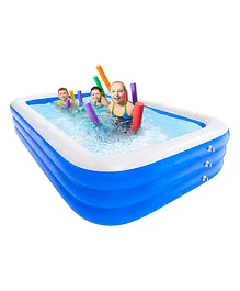 SYGA Rectangular Family Swimming Pool Inflatable Tub Kiddie Pool 3 Layer 2.1 Meters BathTub for Kids, Adults, Outdoor, Garden, Backyard, Pool Party