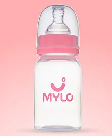 Mylo Baby Natural Feeding Bottle Slim Neck Pink - 125 ml