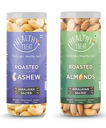 Healthy Treat Premium Roasted Almond and Cashew Combo Pack Of 2 - 300 gm