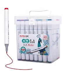 Wishkey Dual Tip Coloring Marker Pen Pack of 48 - Multicolour
