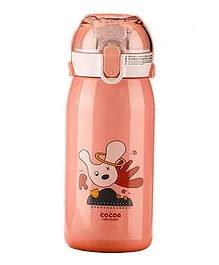WISHKEY Colorful Fun Animal Printed Insulated Stainless Steel Sipper Water Bottle For Kids Hot & Cold School Bottle With Lock & Holder For Boys & Girls - 530 ml (Colour May Vary)