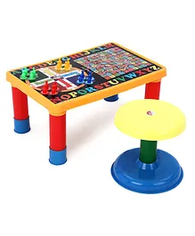 Kheddo Multi Purpose Table with Baby Seat 2 in 1 - Multi colour