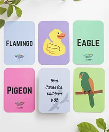 EarlyBuds Coloured Birds Flashcards - 10 Cards