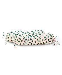 The Baby Atelier 100% Organic Baby Bolster Cover Set Pink Cactus - Pink Green