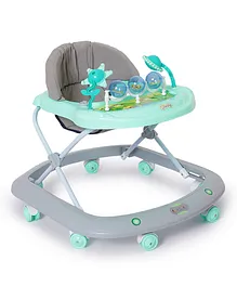 Funride Baby Walker Herby Foldable Activity Walker with Adjustable Height - Green